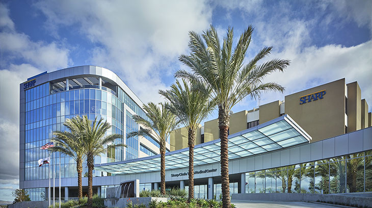Sharp Chula Vista Medical Center’s main hospital entrance